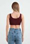 Basic Ribbed Modal Crop Bustier - 4