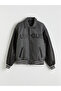 From Uzg Store to Style Keepers: Leather Detailed Sleeves Shirt Roba Collar Men's Coat - 7