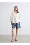 Two Mt Shop Quality Lcwaikiki Classic Green Elastic Waist Floral Women's Shorts