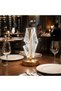 Cross-Curved Inverted Crystal Glittery Led Table Lamp – Gold Body, Touch Control, 3-Level Light Adjustment - 4
