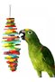 Rainbow Color Wood Blocks Bird Chew Toy With Hanging Chain Cage Parrot Toys Pecking Pet Bird Toy For - 8