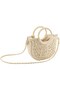 Natural Straw Bag – the Most Trending Bag of Summer 2026 Straw Bag with Long Strap Handle Cream - 2