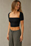 2560 Short Sleeve Bolero Black Blouse - 2