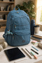 571 Crinkle / Clinkir Waterproof Lightweight Multi-Eye Sports, Travel, School, Laptop Backpack Blue 1B