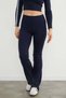 High Waist Flare Pants with Elastic Waist - 2