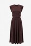 Women's Crew Neck Crop Top and Pleated Skirt Set - 6