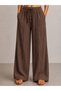 Cotton Muslin Fabric Summer Sweat-Repellent Cotton High Waist Wide Leg Palazzo Women's Trousers - 3