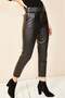 Leather Carrot Pants - 7