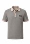 Men's Polo T-Shirt with Contrast Collar and Sleeve Detail - 6
