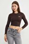 Stretch Fabric Crop Body with Bow Embroidery