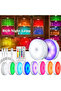 3PCS USB Rechargeable Magnetic RGB Night Lamp RGB White Led Night Light with Remote Control Dimmable