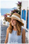 100% Paper, Hand Knitted, Straw Hat for Women (Size 57-58) (There Is a Drawstring Inside)
