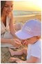 (0-18 Months) Baby Girl Daily Hat - Linen Textured, Anti-Sweat Fabric (Size 43-46 cm) - 3