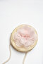 Powder Rose Detail Girls Straw Bag - 2