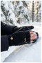 Luxury Ribbed Gloves for Women with Capped Fingers and Cut-Outs (90% Acrylic, 10% Spandex) - 2