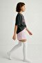2 Pairs of Thin Ribbed Above-Knee Cotton Blend Children's Socks - 8