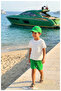 100% Cotton, for Young Children, Herringbone Fabric, Special Flat D Leather Emblem Cap (Ages 7-10) (Unisex) - 2