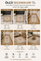 Bath Mat Set of 2 with Non-Slip Base and Washable 60X90 cm - 50X60 cm - 3