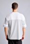 Quick-Drying Oversized Short-Sleeved Printed Light Gray T-Shirt H2908Ax26Sm - 7