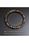 Tiger Eye and Hematite Natural Stone Bracelet - 4
