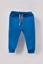 Unisex Children's Tag Detailed Cotton Seasonal 2-Piece Top and Bottom Set - Blue - 4