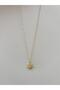 Xuping Gold Color Steel Necklace with Sun Figure Stone Detail - 2