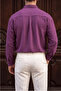 Nairobi maroon soft linen look half oversize comfortable fit shirt - 3