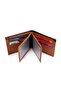 Men's Faux Leather Minimal Wallet and Card Holder - Tan - Black - 3