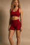 Cute Model Women Seamless Scrunch High Waist Sports Shorts Leggings - 2