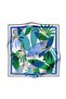 100% Twill Silk Floral Patterned Sash - Emerald Green Colored 90X90 Scarf Sewing Shape: Hand Sewing - 7