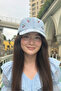 Luxury Cherry Embroidered Hat Basic Street Fashion |   Light Blue Women's Denim Cap - 2