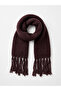Large Size Soft Knitted Scarf Women Dark Brown