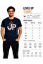 Level up Premium Unisex T-Shirt 100% Cotton Modern Navy Blue T-Shirt - 6