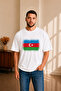 Men's Oversized Azerbaijan Flag Printed Short Sleeve T-Shirt S m L XL 2XL
