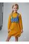 Girl's Denim Bustier Knitwear Dress Set of 2 - 2