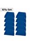 Plastic Rectangular Dough Scraper Blue 10-Piece Set Rectangular Blue 19X12.5 cm 10 Pcs