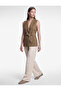 Wide Collar Sleeveless Belted Vest - 3