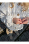Girl's Shirt and Gabardine Pants Set Ecru - 5