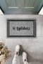 Modern Digital Printing - Gray Floor Framed Heart Welcome Door Mat - Door Door Mat