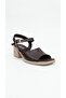 Brown Women's Genuine Leather Heeled Sandals 617.8602 - 2