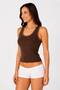 Women's Thick Strap Camisole Ribbed Cotton Undershirt - 3