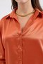 Women's Flowy Satin Shirt Orange 1069 - 3