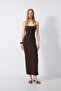 Maxi Dress with Square Collar Accessories - 3