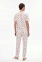 Women's Colorful Printed Pajama Set - 4