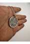 Phaistos Disc Figured Necklace – Silver Color Zamak Unisex Mythological Jewelry with Ancient Mycenaean Inscriptions - 3