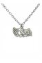 Three Crescent Moon Star Silver Color Unisex Necklace with White Wolf and Turkey Map Figure - Turkish Motif Design