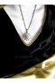 Icon of Elegance |   Magnolia Flower Figured Stainless Steel Necklace – 55 cm - 2