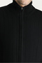Mock Neck Zippered Regular Fit Striped Knitwear Cardigan - 5