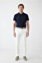 Polo Neck Regular Fit Embroidered Cotton T-Shirt - 5