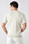 Crew Neck Regular Fit Ribbed Detailed Knitted T-Shirt - 5